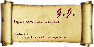 Gyurkovics Júlia névjegykártya