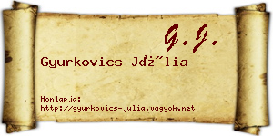 Gyurkovics Júlia névjegykártya